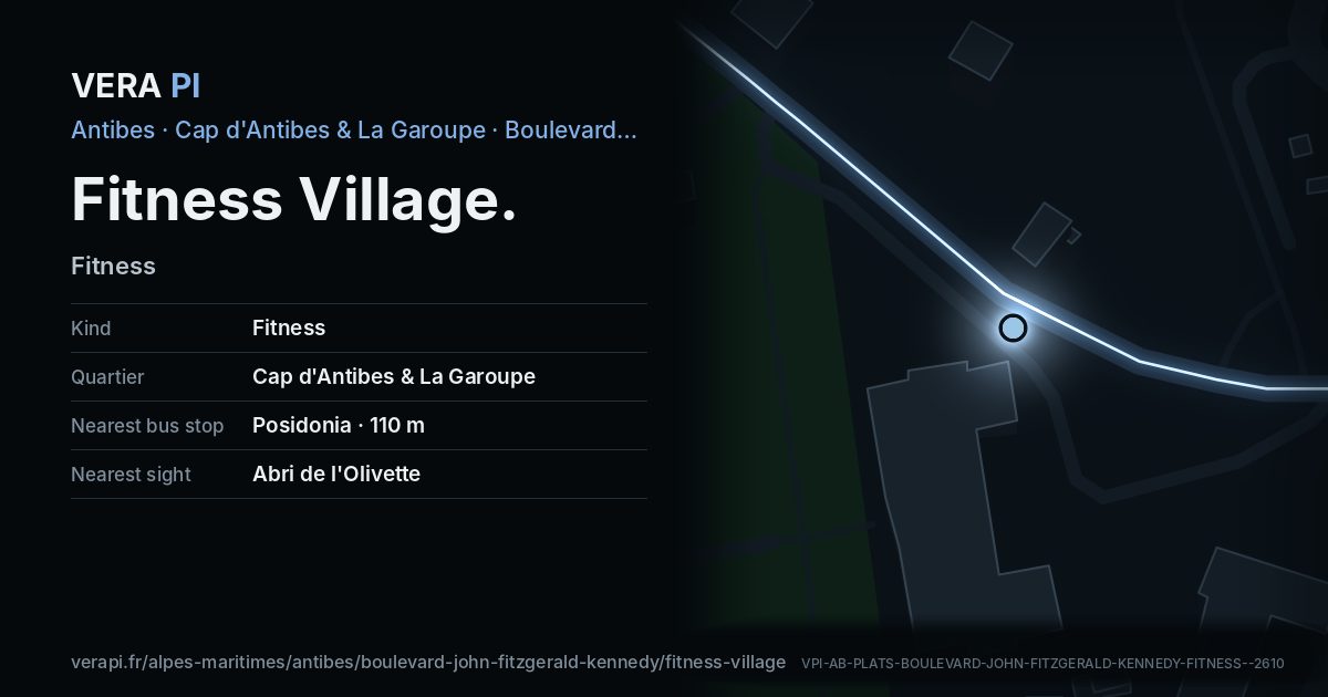 The VERA PI card for Fitness Village