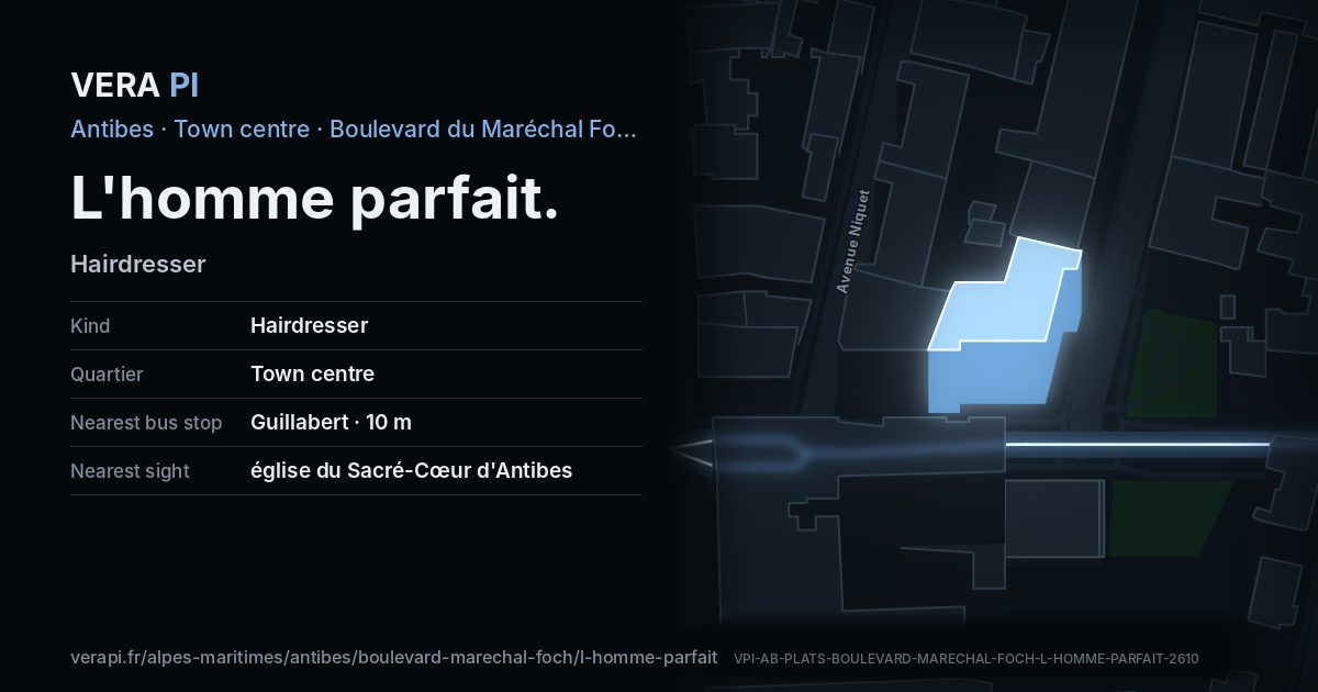 The VERA PI card for L'homme parfait