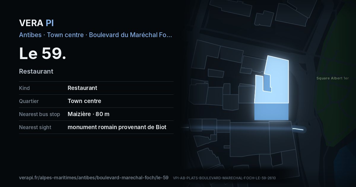 The VERA PI card for Le 59