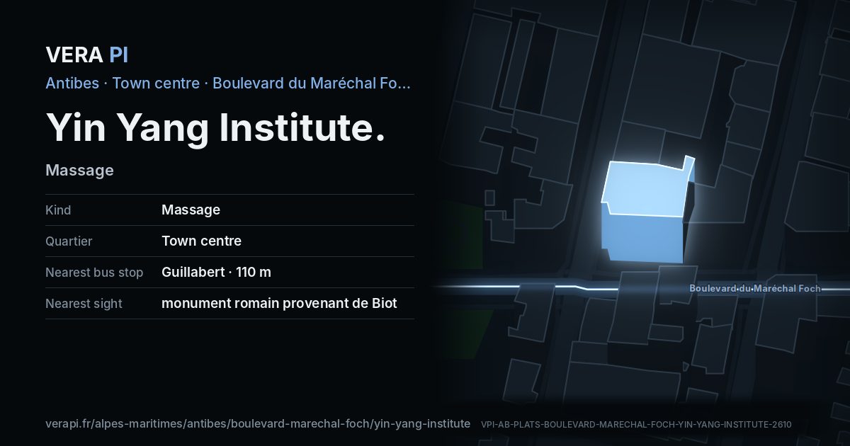 The VERA PI card for Yin Yang Institute