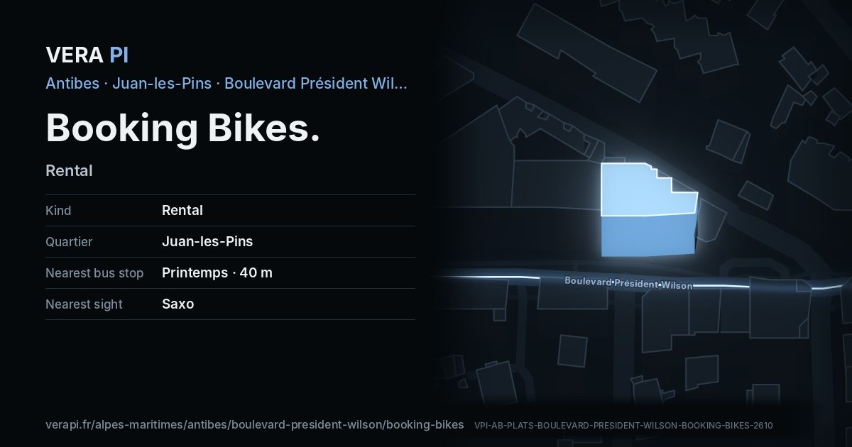 The VERA PI card for Booking Bikes