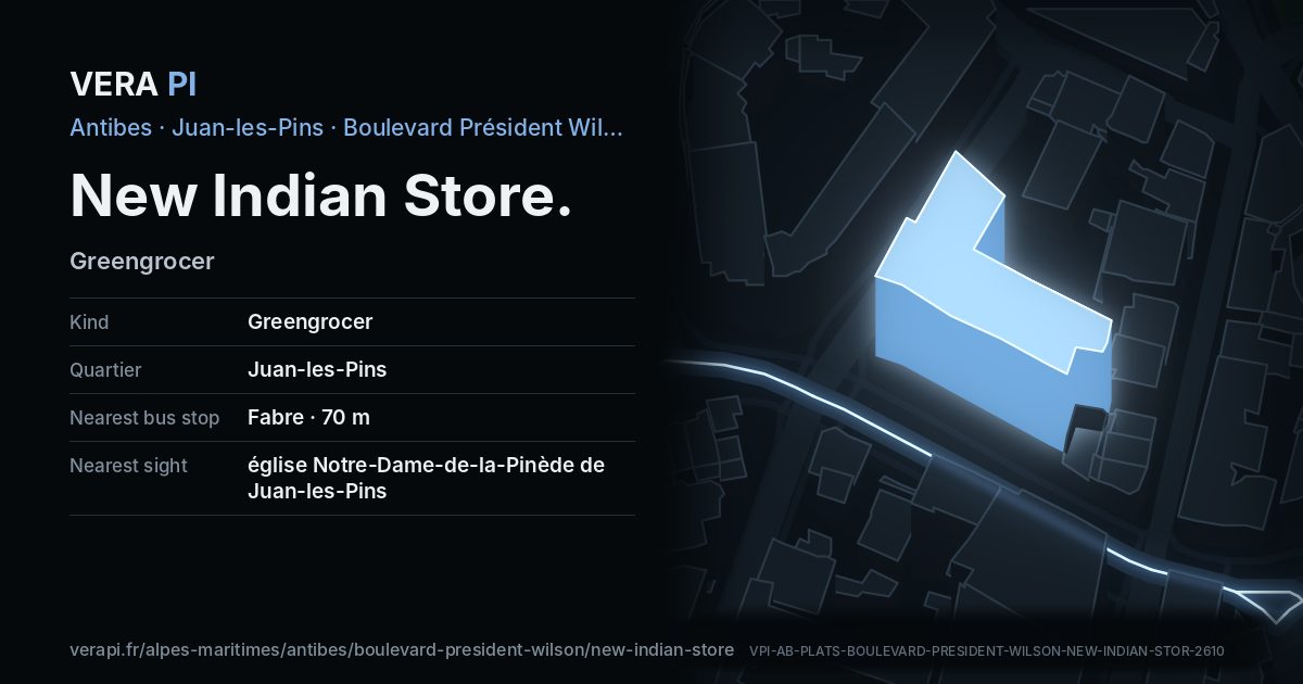 The VERA PI card for New Indian Store
