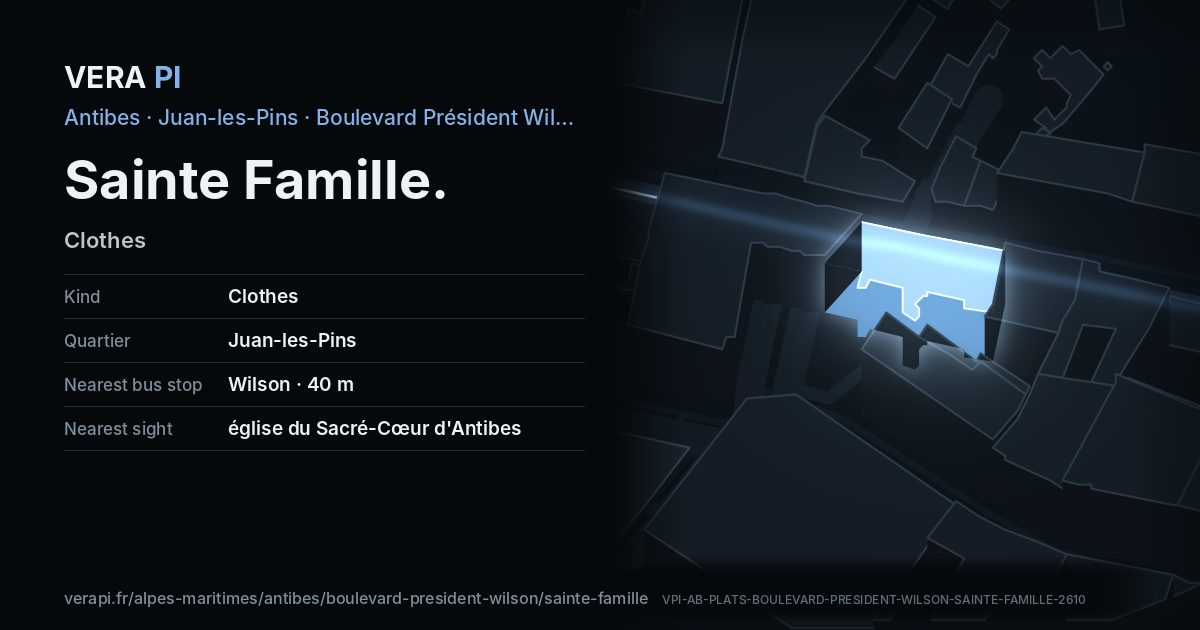The VERA PI card for Sainte Famille