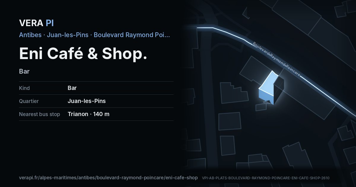 The VERA PI card for Eni Café & Shop