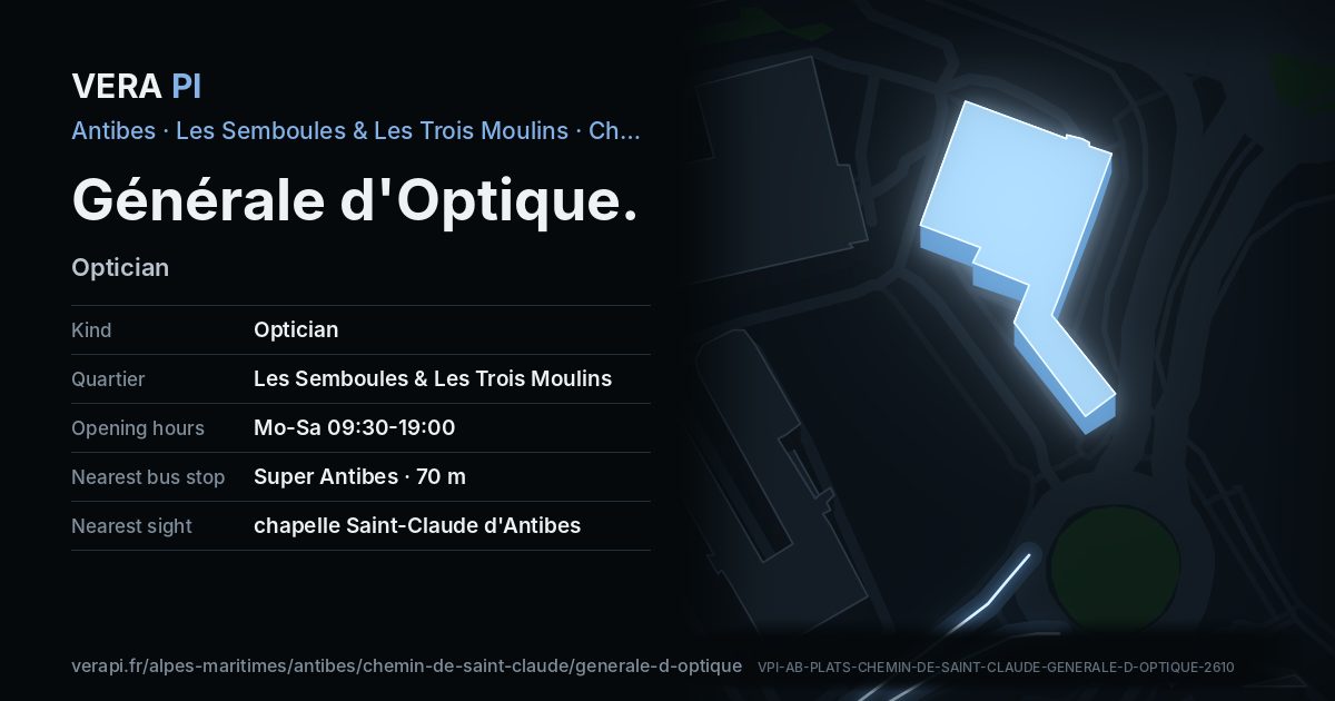 The VERA PI card for Générale d'Optique