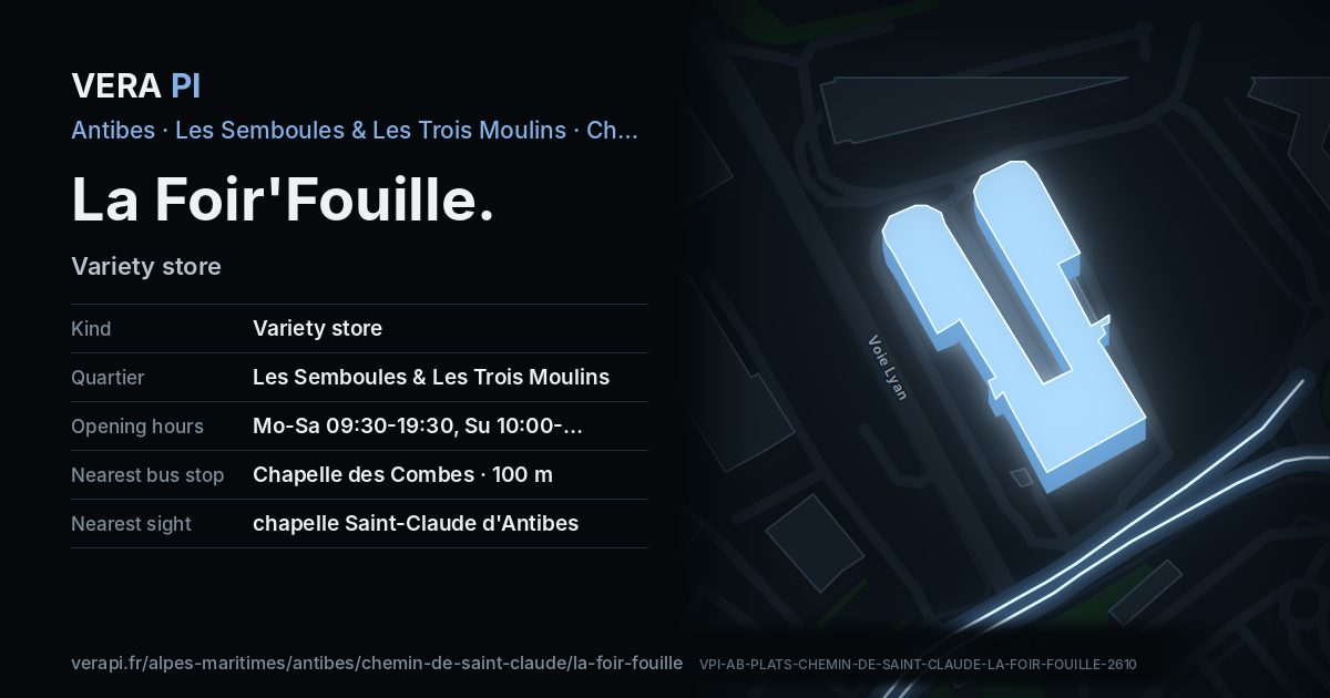 The VERA PI card for La Foir'Fouille