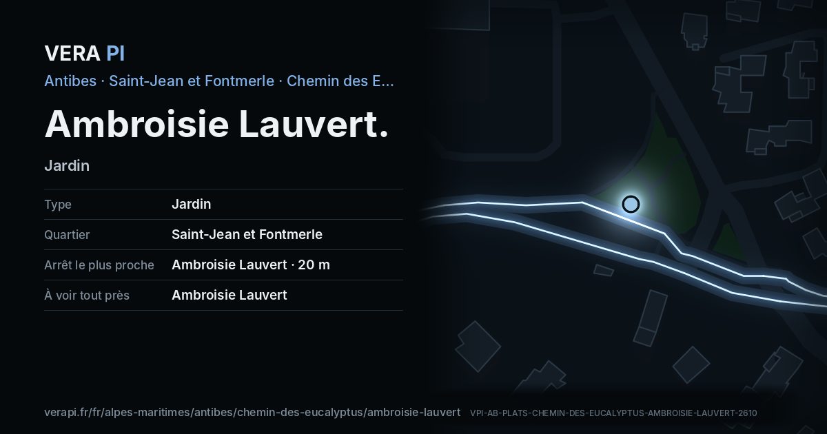 La carte VERA PI de Ambroisie Lauvert