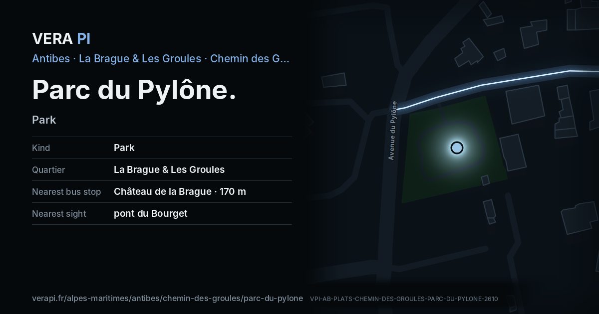The VERA PI card for Parc du Pylône