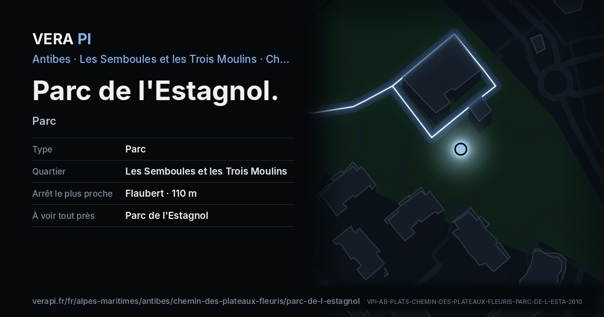 La carte VERA PI de Parc de l'Estagnol