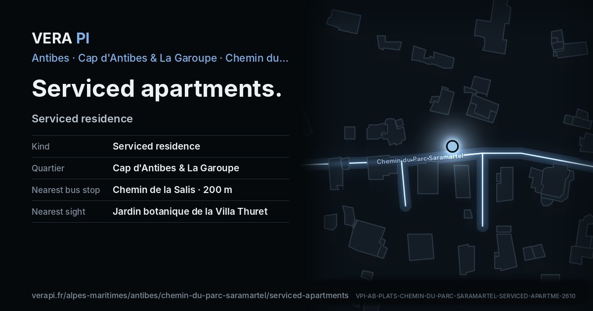The VERA PI card for Serviced apartments