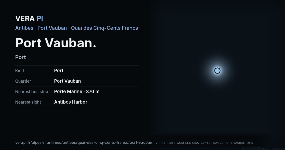 The VERA PI card for Port Vauban