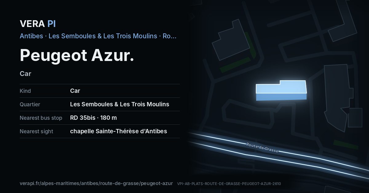 The VERA PI card for Peugeot Azur