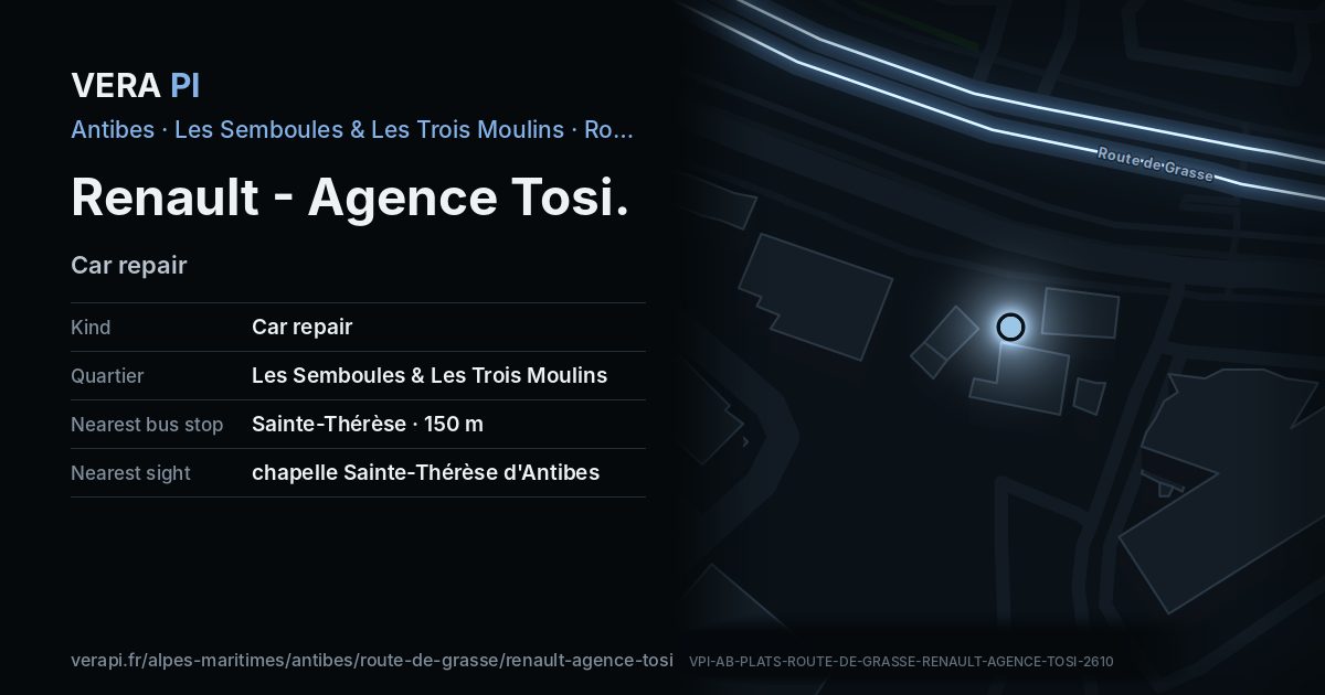 The VERA PI card for Renault - Agence Tosi