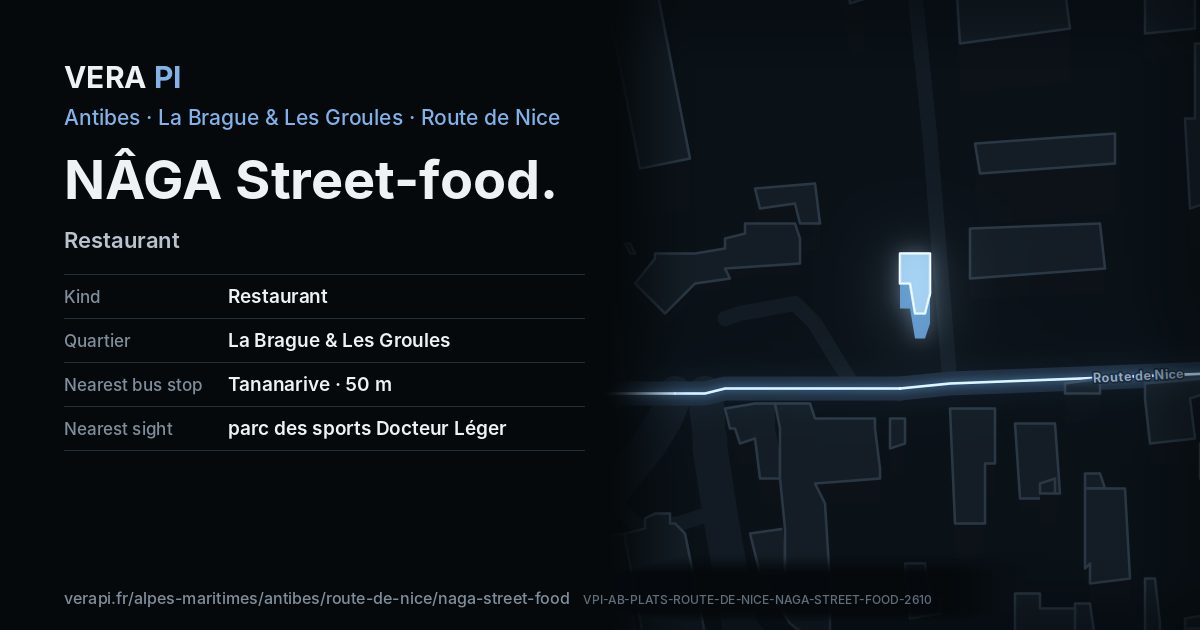 The VERA PI card for NÂGA Street-food