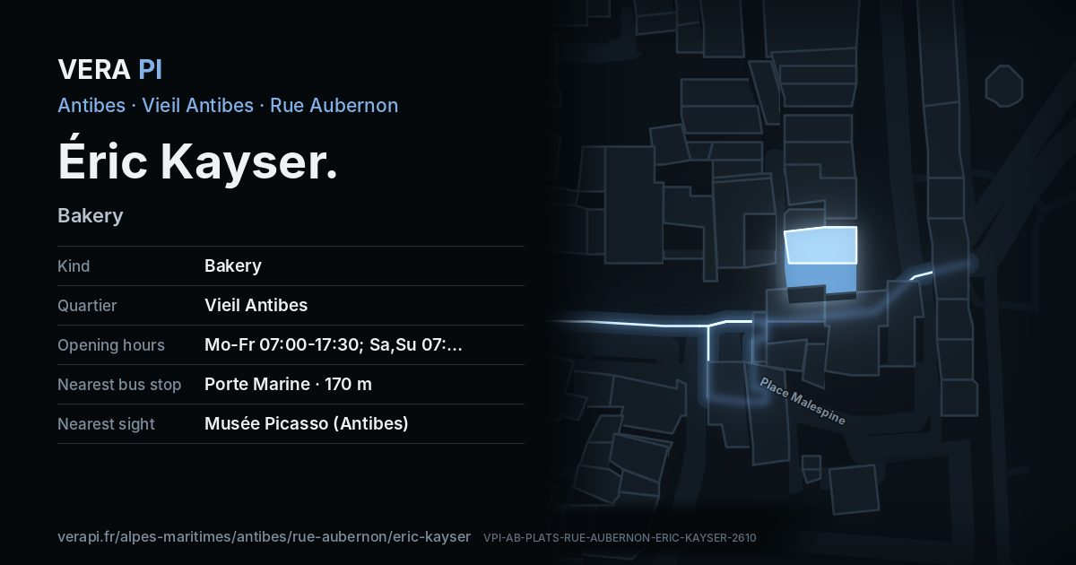 The VERA PI card for Éric Kayser
