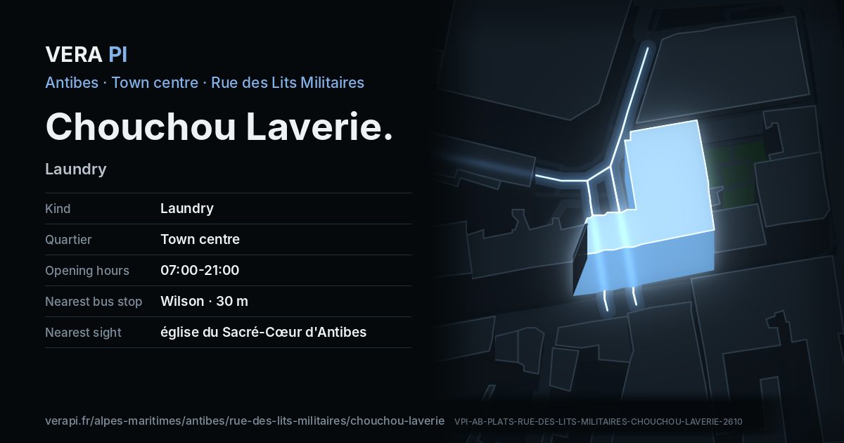 The VERA PI card for Chouchou Laverie