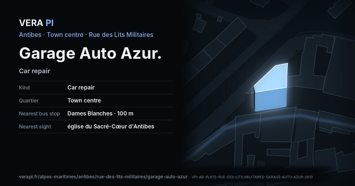 The VERA PI card for Garage Auto Azur