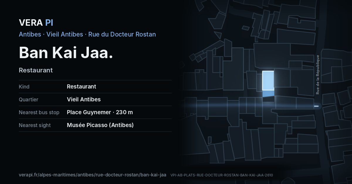 The VERA PI card for Ban Kai Jaa