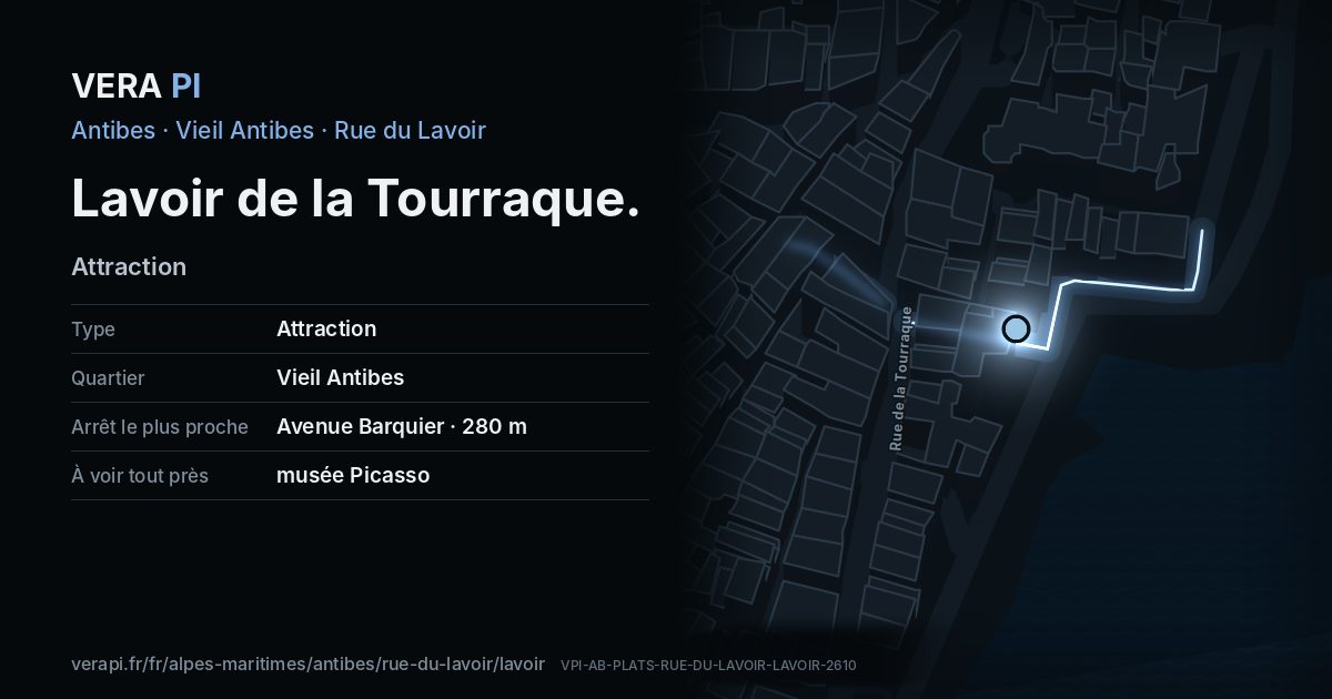 La carte VERA PI de Lavoir de la Tourraque