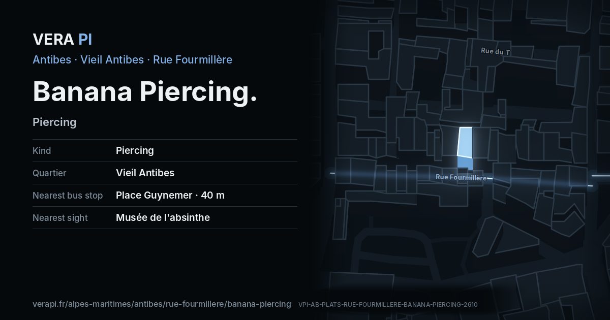 The VERA PI card for Banana Piercing