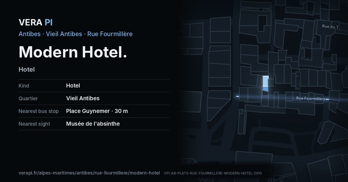 The VERA PI card for Modern Hotel