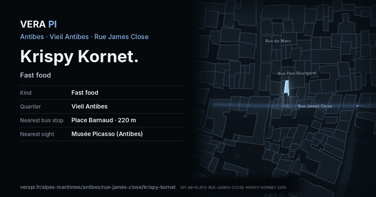 The VERA PI card for Krispy Kornet