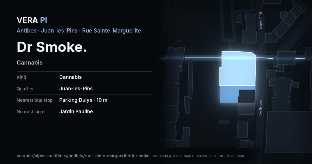 The VERA PI card for Dr Smoke