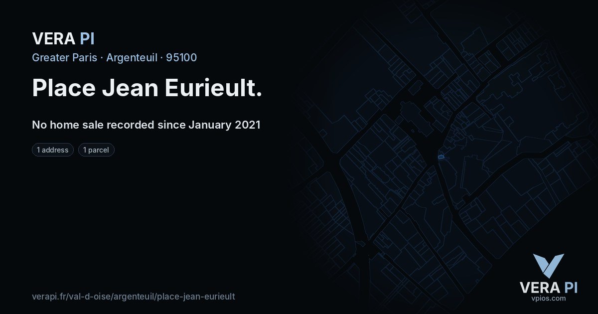 Place Jean Eurieult, Argenteuil at night – every parcel coloured by the prices around it, the street's own parcels lit