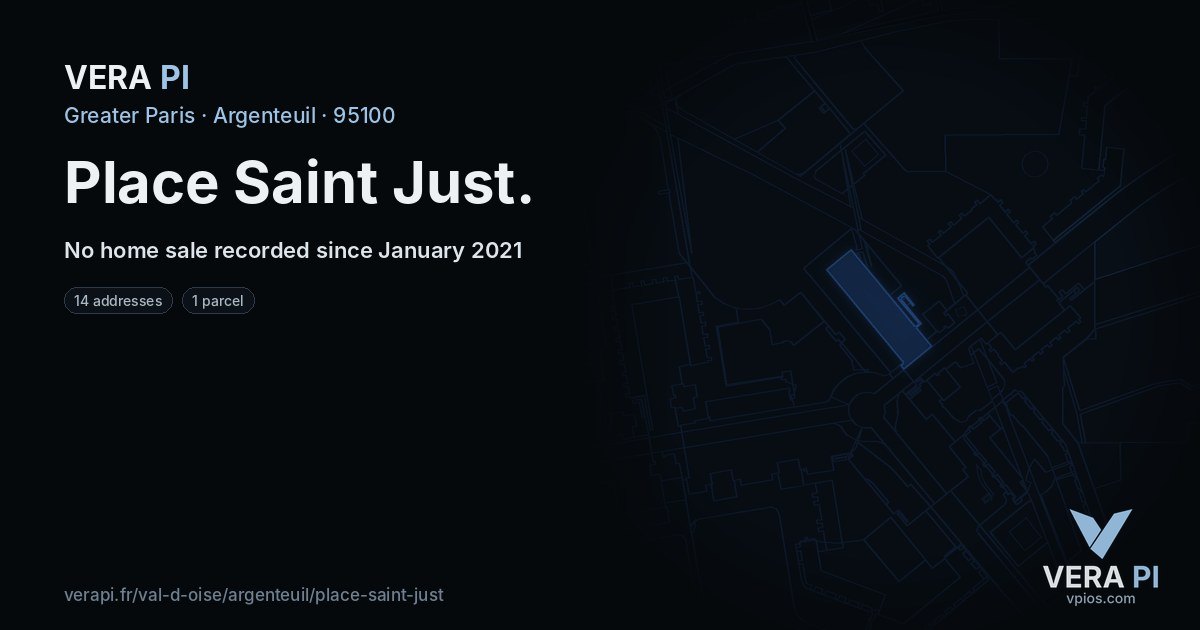 Place Saint Just, Argenteuil at night – every parcel coloured by the prices around it, the street's own parcels lit