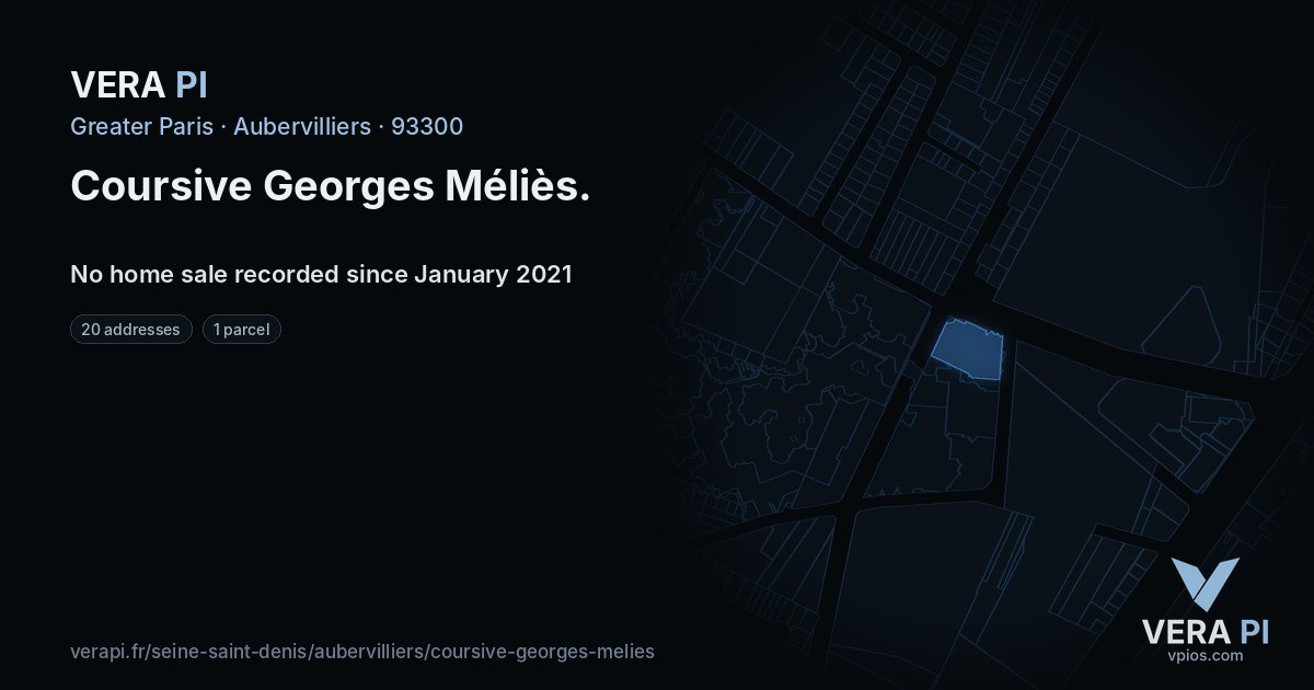 Coursive Georges Méliès, Aubervilliers at night – every parcel coloured by the prices around it, the street's own parcels lit