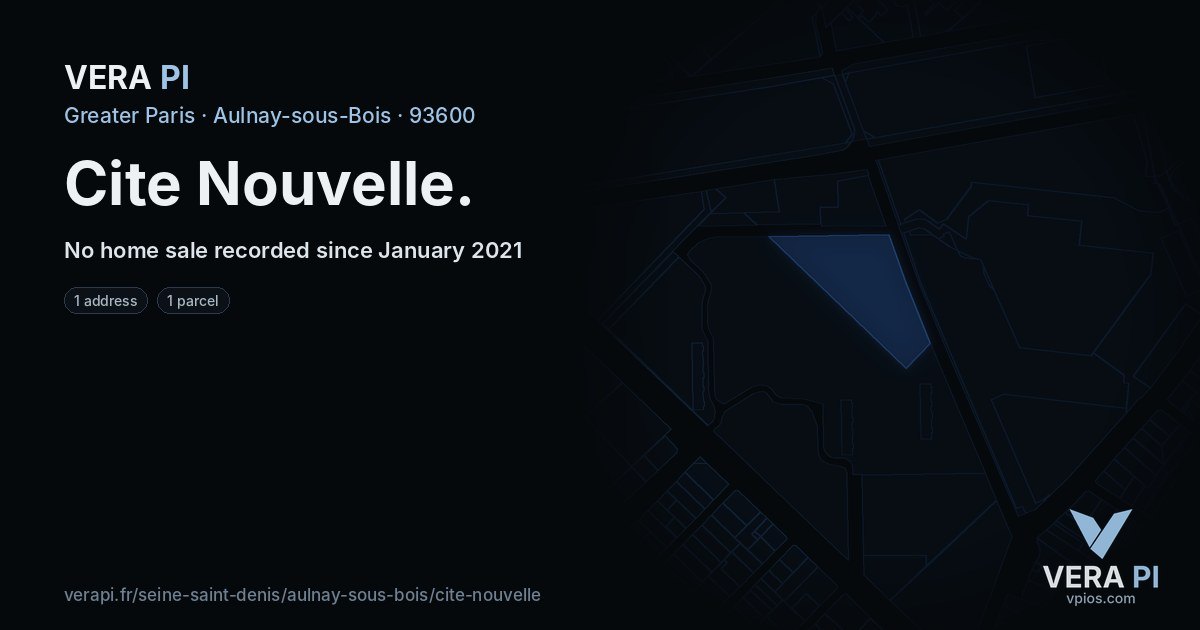 Cite Nouvelle, Aulnay-sous-Bois at night – every parcel coloured by the prices around it, the street's own parcels lit