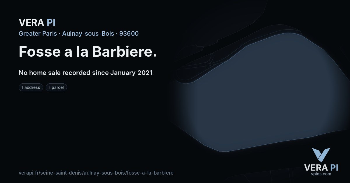 Fosse a la Barbiere, Aulnay-sous-Bois at night – every parcel coloured by the prices around it, the street's own parcels lit