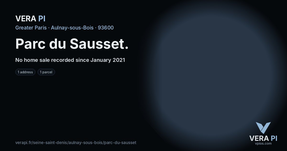 Parc du Sausset, Aulnay-sous-Bois at night – every parcel coloured by the prices around it, the street's own parcels lit