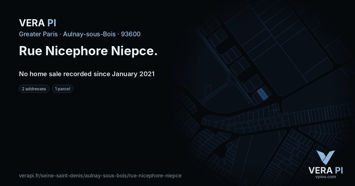 Rue Nicephore Niepce, Aulnay-sous-Bois at night – every parcel coloured by the prices around it, the street's own parcels lit