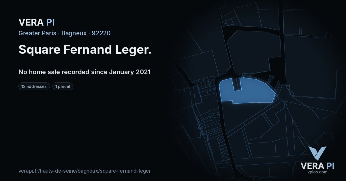 Square Fernand Leger, Bagneux at night – every parcel coloured by the prices around it, the street's own parcels lit