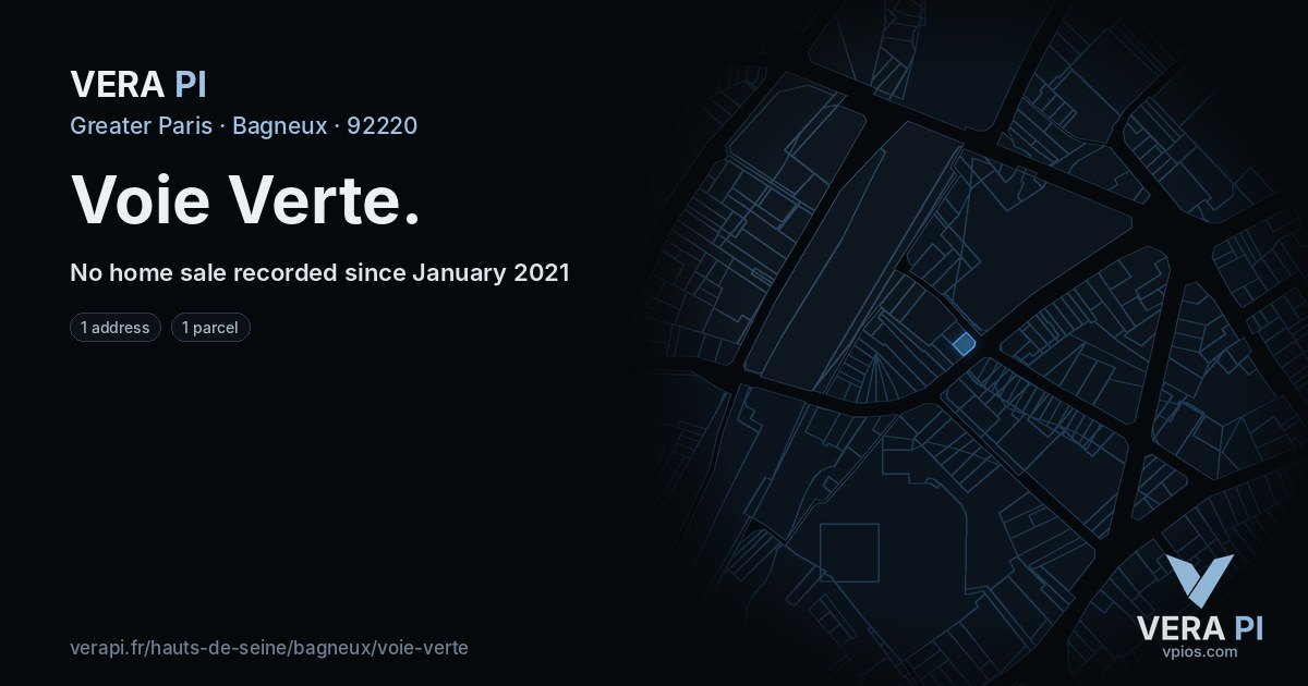 Voie Verte, Bagneux at night – every parcel coloured by the prices around it, the street's own parcels lit