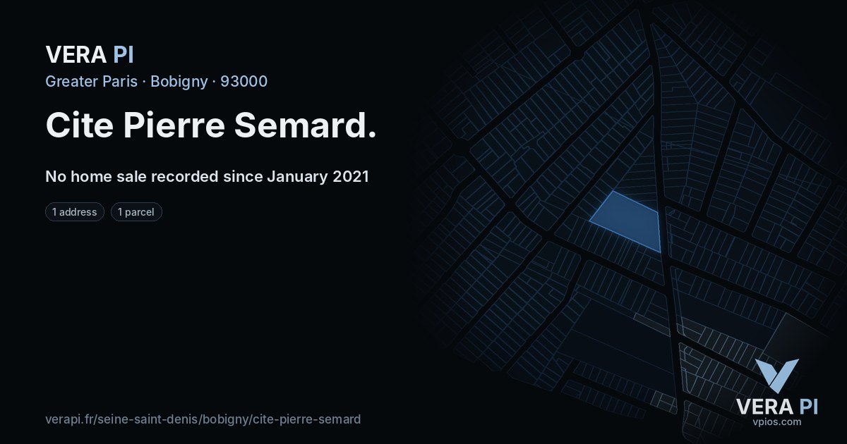 Cite Pierre Semard, Bobigny at night – every parcel coloured by the prices around it, the street's own parcels lit