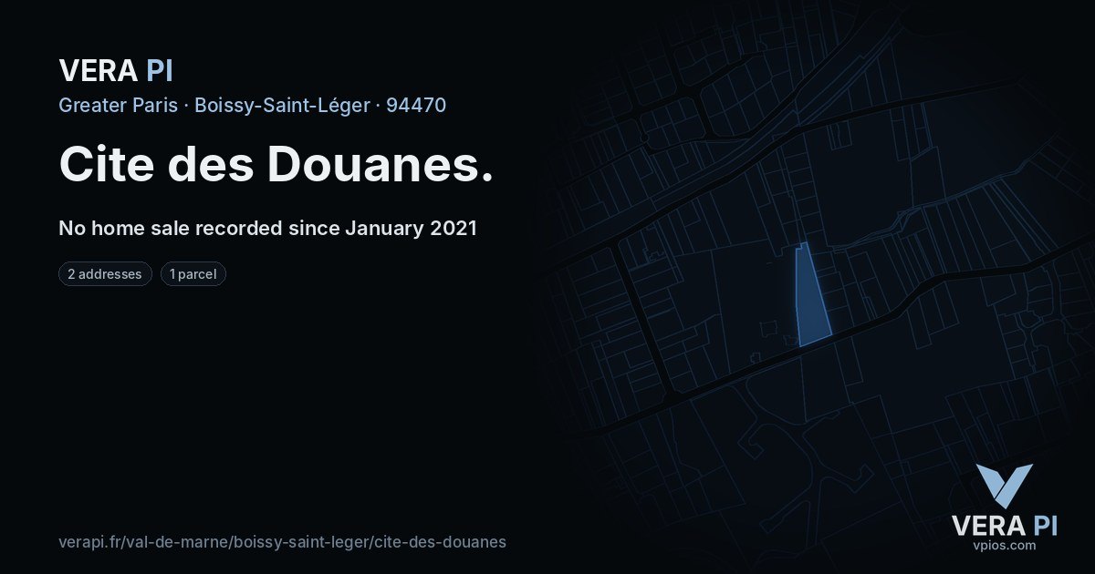 Cite des Douanes, Boissy-Saint-Léger at night – every parcel coloured by the prices around it, the street's own parcels lit