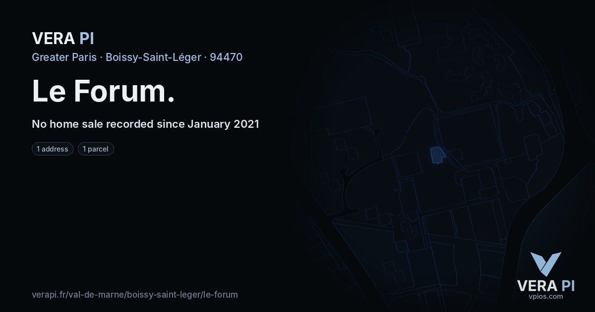 Le Forum, Boissy-Saint-Léger at night – every parcel coloured by the prices around it, the street's own parcels lit