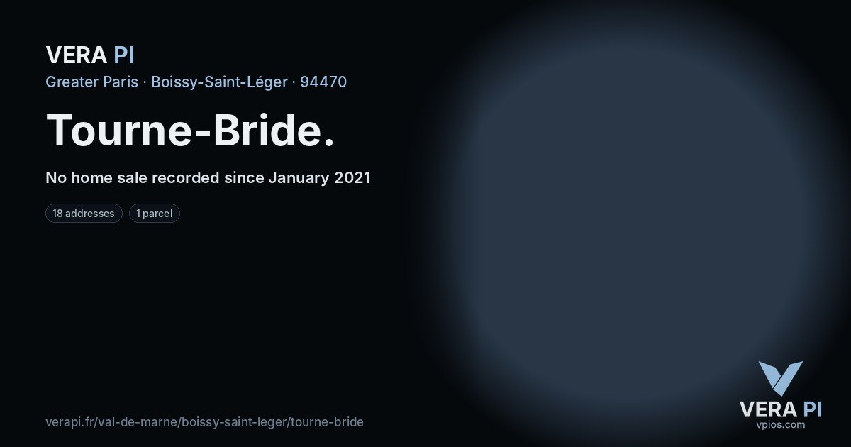 Tourne-Bride, Boissy-Saint-Léger at night – every parcel coloured by the prices around it, the street's own parcels lit