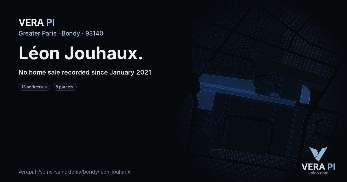 Léon Jouhaux, Bondy at night – every parcel coloured by the prices around it, the street's own parcels lit