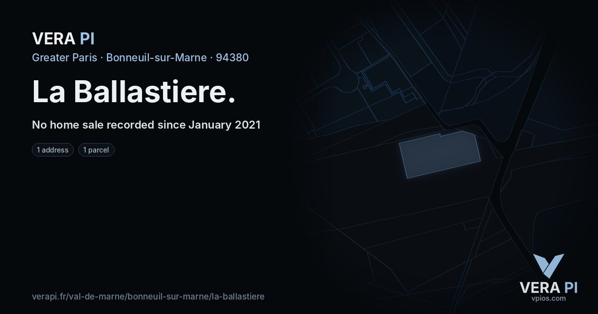 La Ballastiere, Bonneuil-sur-Marne at night – every parcel coloured by the prices around it, the street's own parcels lit