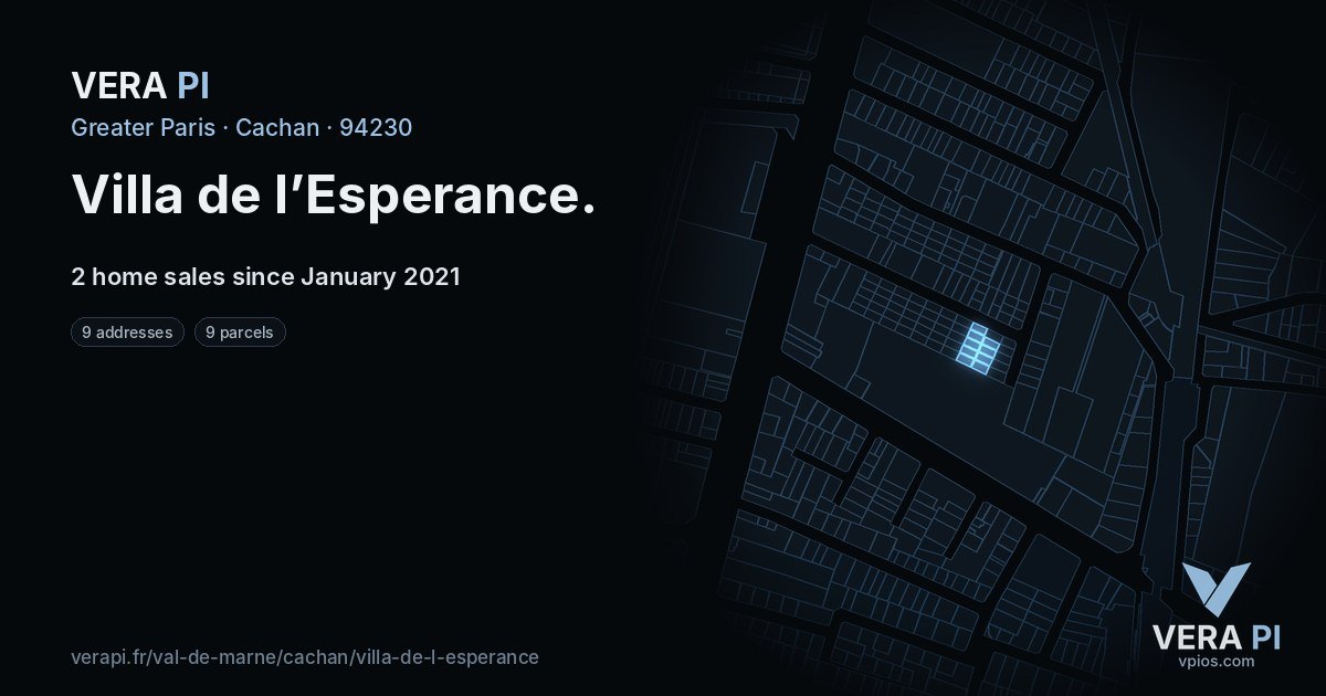 Villa de l’Esperance, Cachan at night – every parcel coloured by the prices around it, the street's own parcels lit