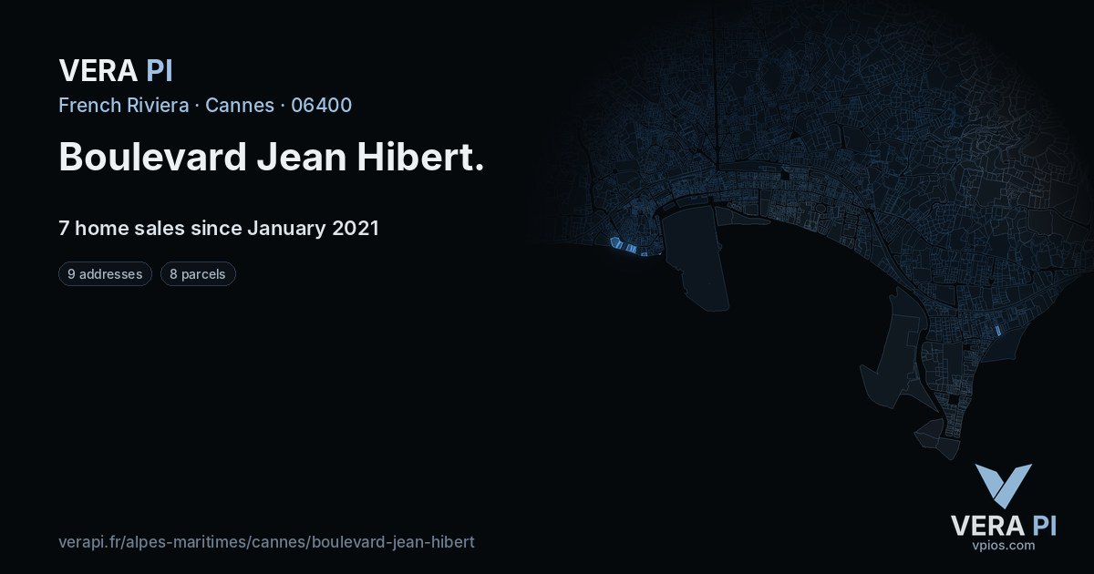 Boulevard Jean Hibert, Cannes at night – every parcel coloured by the prices around it, the street's own parcels lit