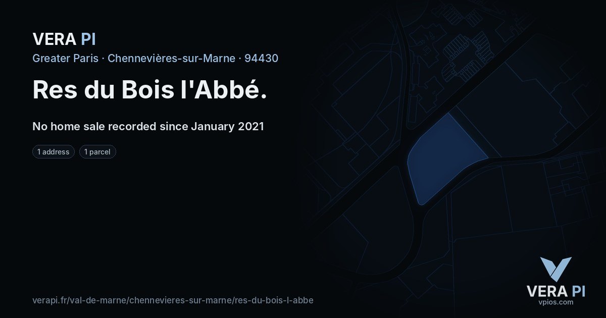 Res du Bois l'Abbé, Chennevières-sur-Marne at night – every parcel coloured by the prices around it, the street's own parcels lit