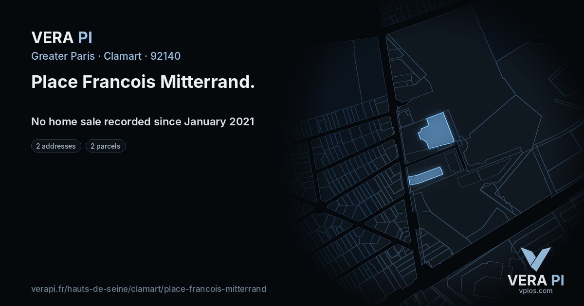 Place Francois Mitterrand, Clamart at night – every parcel coloured by the prices around it, the street's own parcels lit
