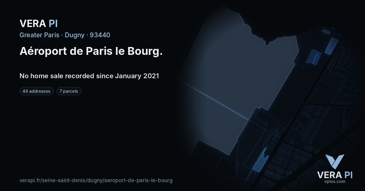 Aéroport de Paris le Bourg, Dugny at night – every parcel coloured by the prices around it, the street's own parcels lit