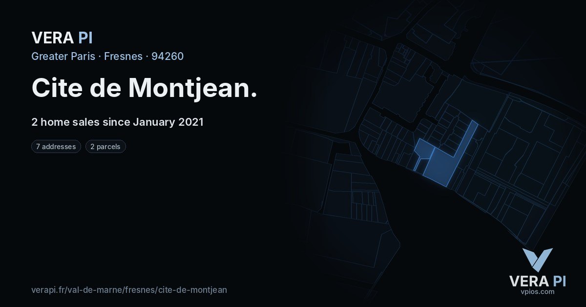 Cite de Montjean, Fresnes at night – every parcel coloured by the prices around it, the street's own parcels lit