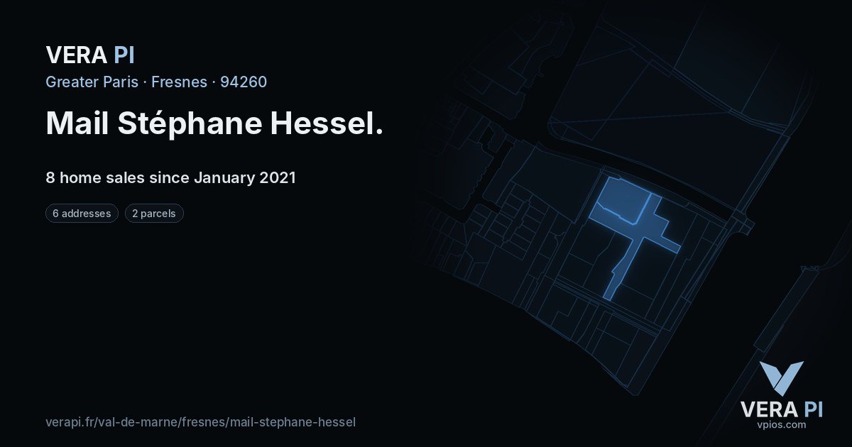 Mail Stéphane Hessel, Fresnes at night – every parcel coloured by the prices around it, the street's own parcels lit