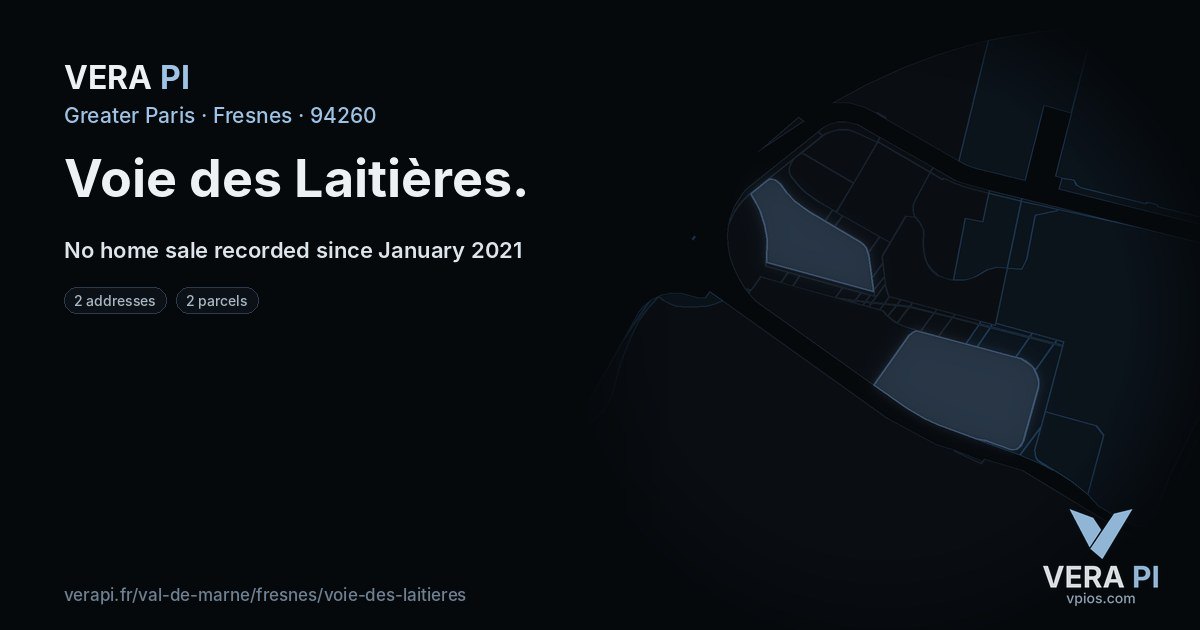 Voie des Laitières, Fresnes at night – every parcel coloured by the prices around it, the street's own parcels lit
